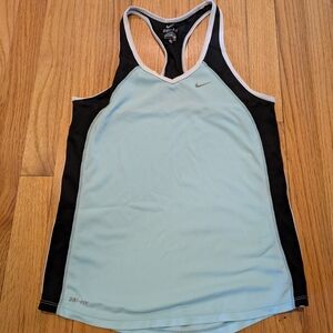 Nike Women’s Light Blue and Black Racerback Tank
